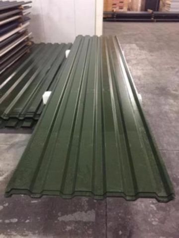Groene damwand platen